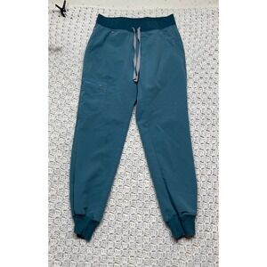 Figs‎ Joggers Cargo Pants Womens Size XS Green High Waisted Scrubs  Pockets.